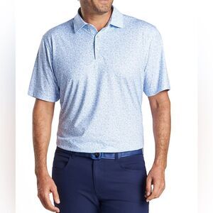 Peter Millar Short‎ Sleeve Dazed and Transfused Print Polo Knit Shirt XL nwt